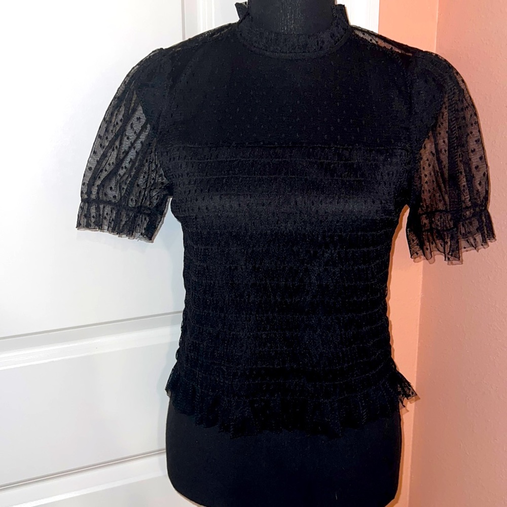Black, Sheer Blouse